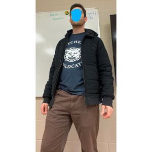 American Giant Blizzard M Black Puffer Jacket Coat Full Zip Made in USA Mens